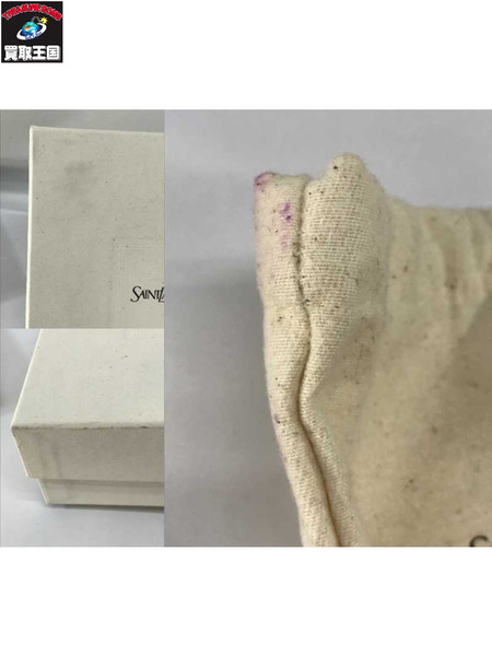 SAINT LAUREN  モノグラム コンパクトスリーフォールドウォレット 黒