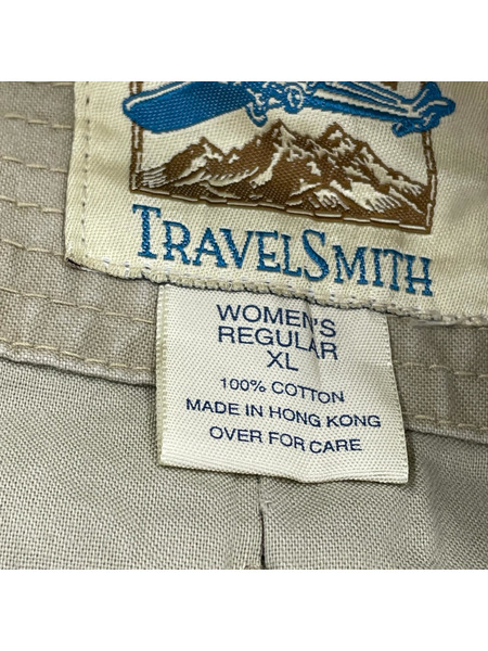 ジャケット TRAVEL SMITH ハンティングベスト ベージュ (XL)