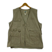 ジャケット TRAVEL SMITH ハンティングベスト ベージュ (XL)