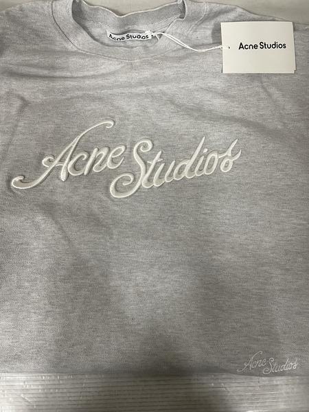 Acne Studios 25SS エンボスロゴL/Sカットソー L グレー