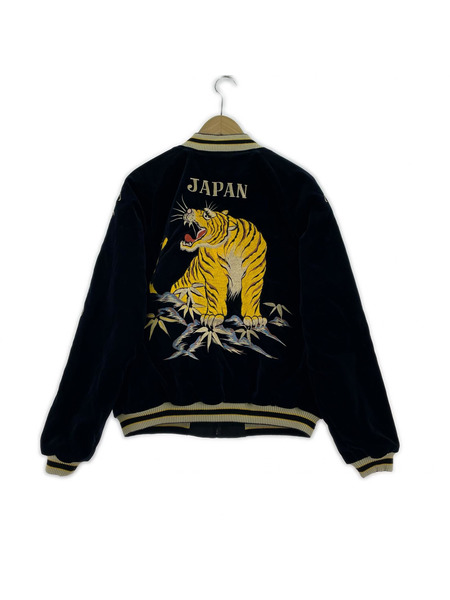 東洋エンタープライズ ジャケット リバーシブルスカジャン 虎&日本地図 (XL) 黒