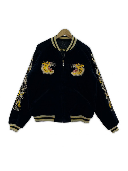 東洋エンタープライズ ジャケット リバーシブルスカジャン 虎&日本地図 (XL) 黒
