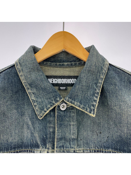 NEIGHBORHOOD デニムジャケット 23AW SAVAGE DENIM TYPE-1/青系/M