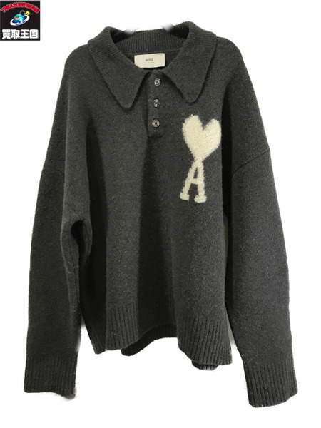 AMI paris ニット・セーター 24AW Ami De Coeur ポロセーター XL