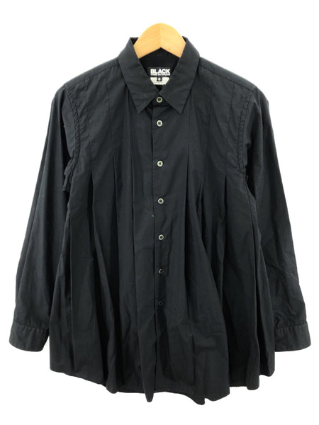 BLACK COMME des GARCONS コットンブロードLSシャツ シャツ S ブラック[値下]