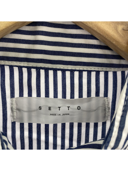 長袖シャツ SETTO/ストライプ/ブルー