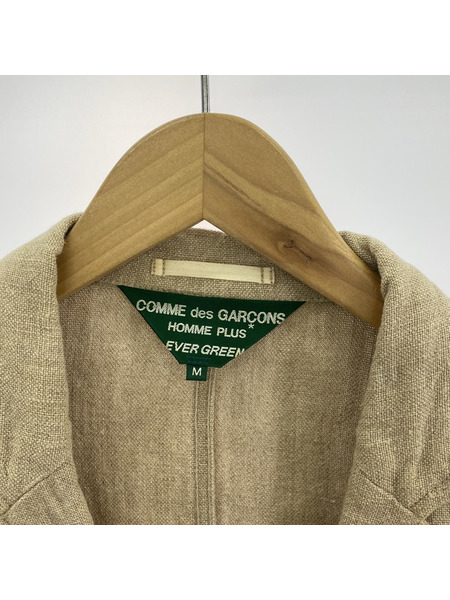 COMME des GARCONS EVER GREEN リネンジャケット M ベージュ[値下]