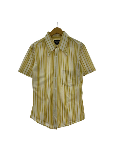 OLD・VINTAGE 半袖シャツ 70s 黄色ストライプ