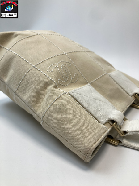 CHANEL シャネル チョコバー トートバック ホワイト