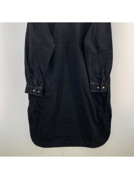 THE SHINZONE　HALF ZIP DENIM DRESS　ブラック 34