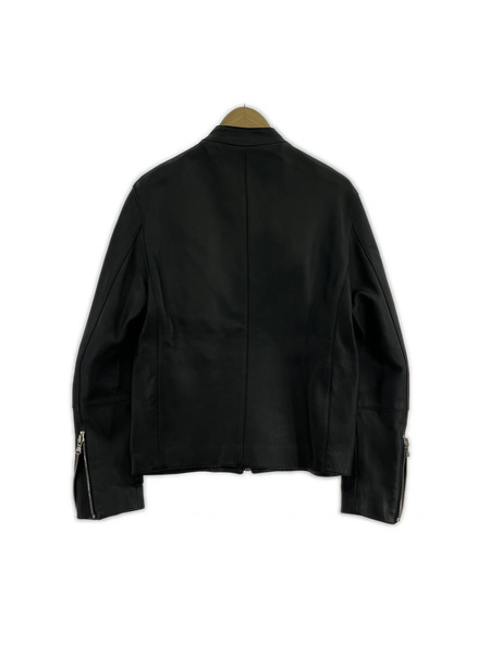 TOMORROWLAND×DENIM ラムレザー シングルライダースジャケット 46 ブラック