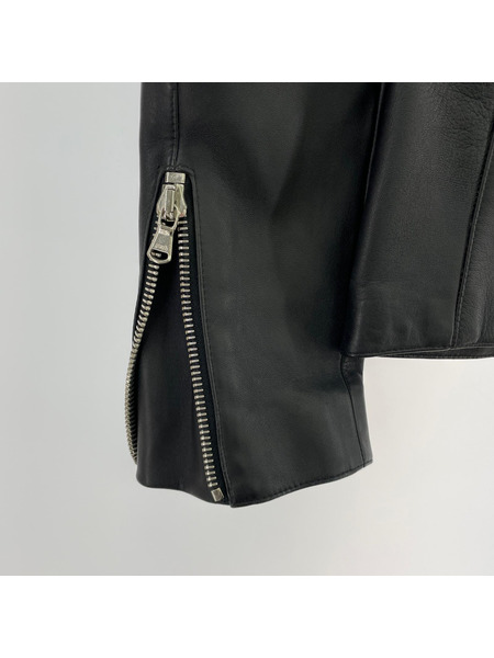 TOMORROWLAND×DENIM ラムレザー シングルライダースジャケット 46 ブラック