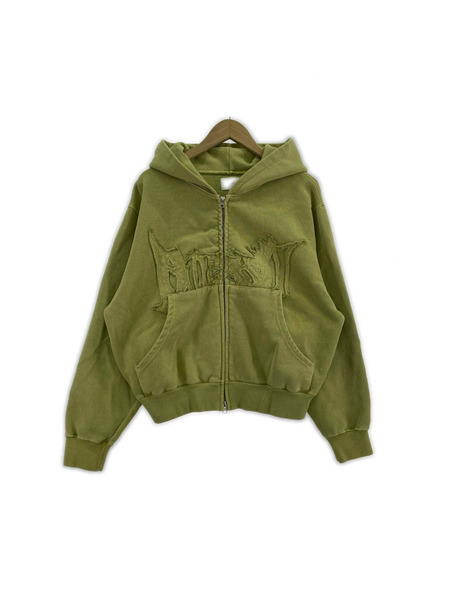 パーカー（ジップアップ） BLESSU 黄緑
