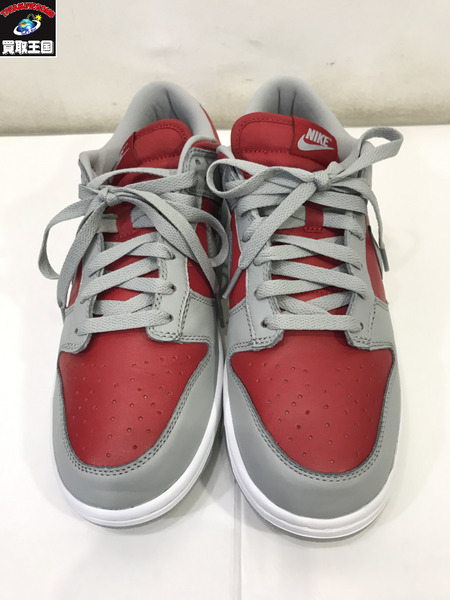 NIKE DUNK LOW QS/27.0cm/FQ6965-600 グレー/赤/ナイキ
