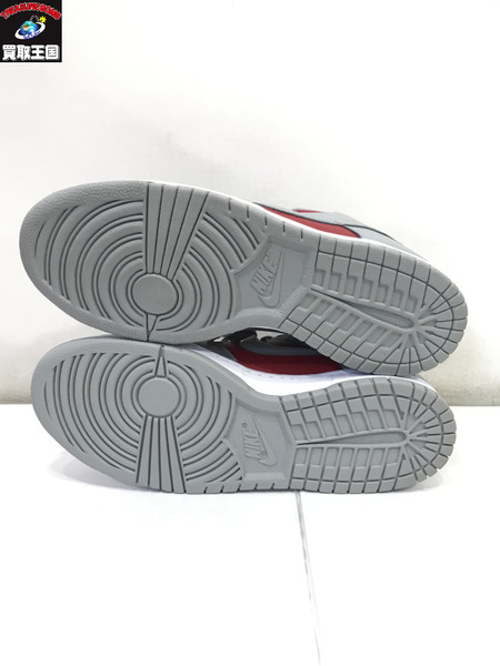 NIKE DUNK LOW QS/27.0cm/FQ6965-600 グレー/赤/ナイキ/スニーカー[値下]