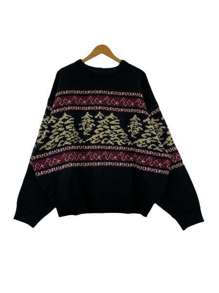 ニット・セーター shutter tokyo ×TAPPEI FUCK KNIT L ブラック