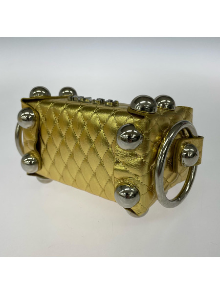 MASU LEATHER CAKE BAG PETIT GOLD