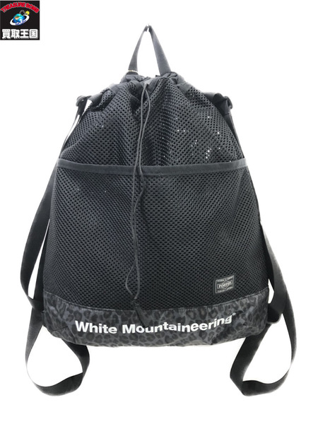 white　mountaineering×PORTER/リュック/黒/ブラック/ホワイトマウンテニアリング×ポーター/メンズ/バッグ/鞄/ボディバッグ/バックパック[値下]