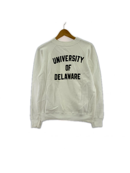OLD・VINTAGE スウェット・トレーナー 70-80s UNIVERSITY OF DELAWARE ホワイト