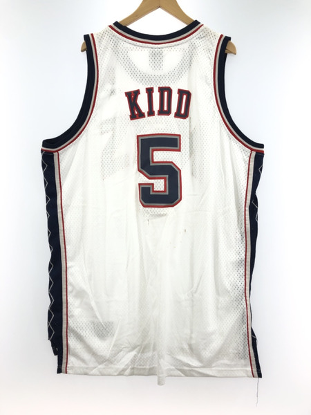 Reebok NBA JASON KIDD BROOKLYN NETSゲームシャツ (2XL) 白