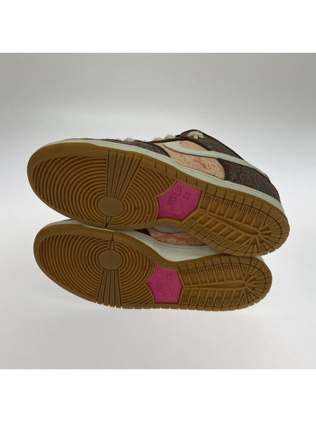 NIKE SB スニーカー DUNK LOW ペーズリー ブラウン×ピンク(27.5㎝)[値下]