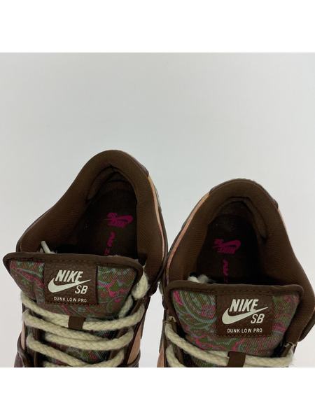 NIKE SB スニーカー DUNK LOW ペーズリー ブラウン×ピンク(27.5㎝)[値下]