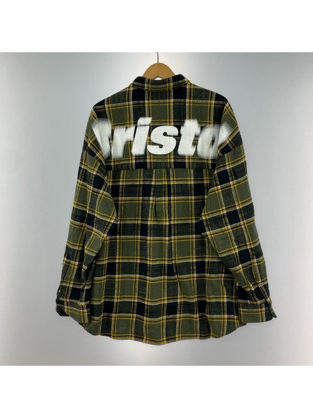 F.C.R.B. 24AW FLANNEL BIG LOGO BAGGY SHIRT L FCRB-242092[値下]