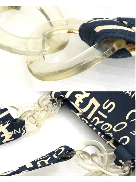 CHANEL バイシーライン ロゴトートバッグ 