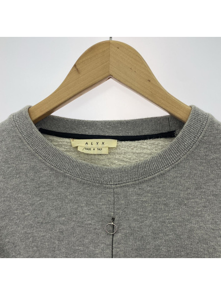 ALYX フロントシップスウェット 灰 黒 (L)