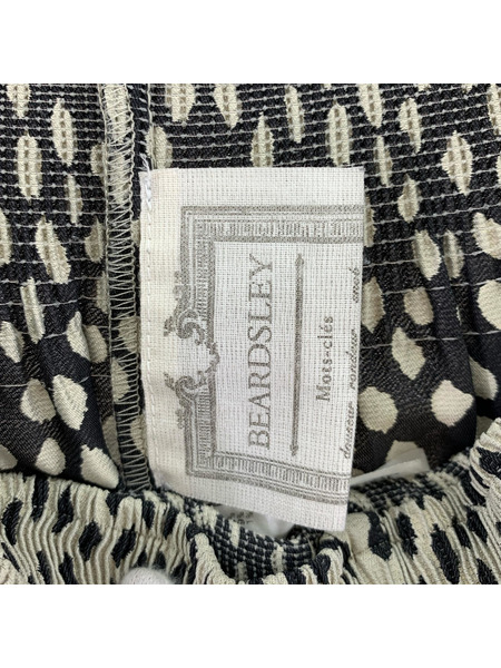 BEARDSLEY パンツ 総柄/イージーパンツ/ワイド/白系/黒