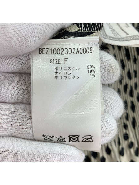 BEARDSLEY パンツ 総柄/イージーパンツ/ワイド/白系/黒