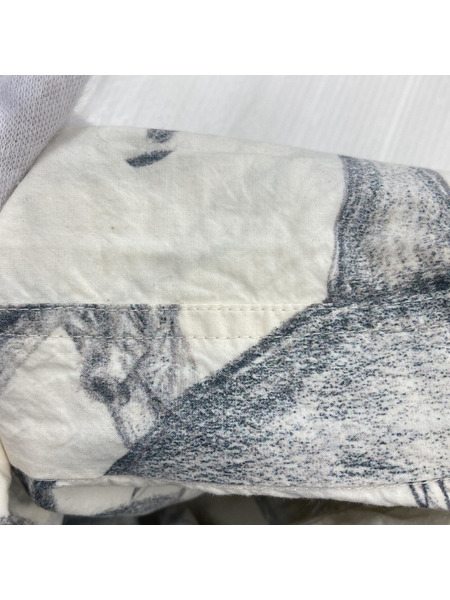 CASEY-CASEY/24SS/BIG RACC OURCIE SHIRT PRINT/L/ホワイト[値下]