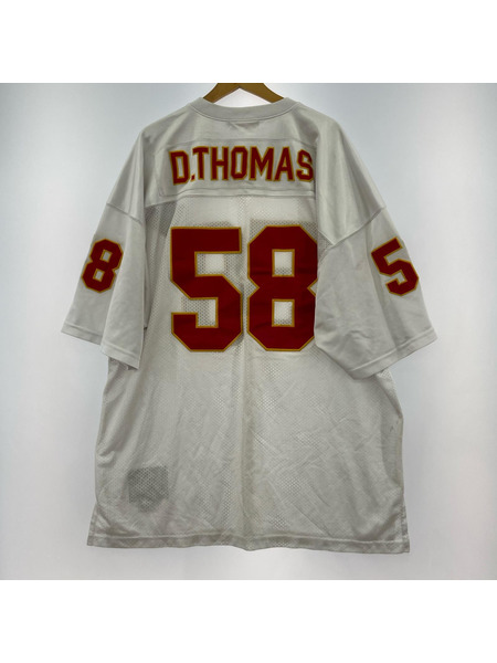 mitchell&ness 半袖Tシャツ・カットソー NFL メッシュ ゲームシャツ 白 (56)