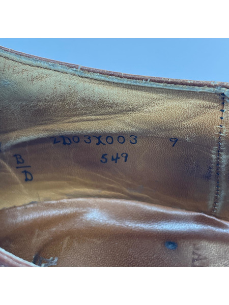 ALDEN シューズ 549 モディファイドラスト Vチップレザーシューズ (US9) 茶