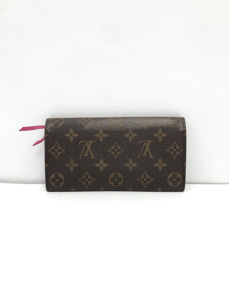 LOUIS　VUITTON　LV　長財布 ポルトフォイユ エミリー フューシャ