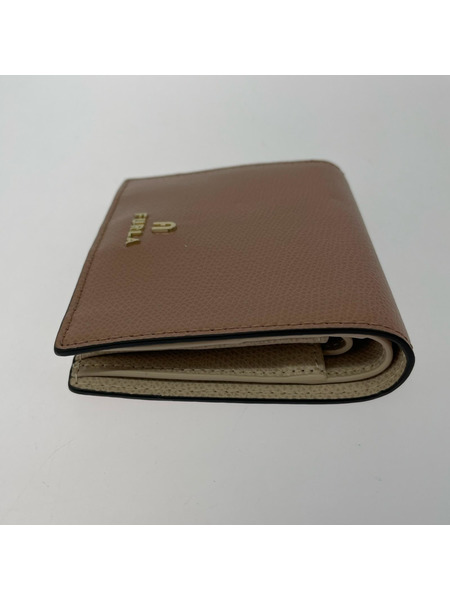 FURLA コンパクトウォレット カメリア 二ツ折リ ピンク