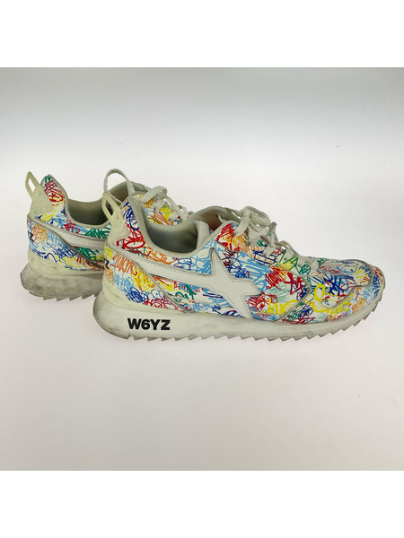 スニーカー W6YZ ペイントデザイン ホワイト US9.5