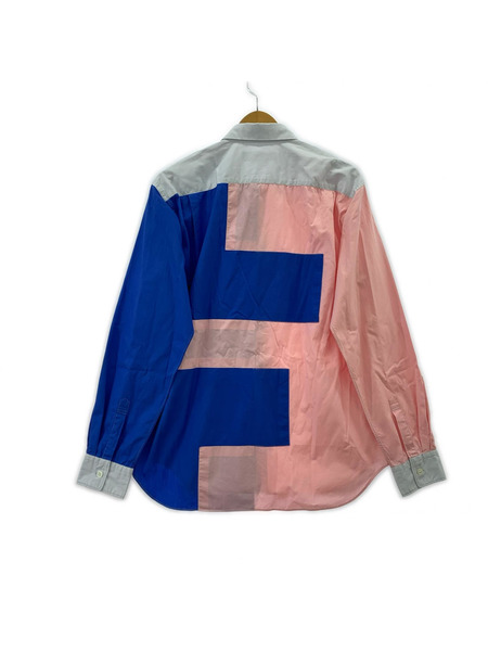 COMME des GARCONS HOMME DEUX 22AW 切替デザイン マルチカラーシャツ M