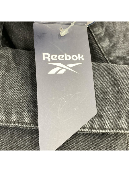 Reebok デニムジャケット デニムトラッカージップジャケット 黒 (L)