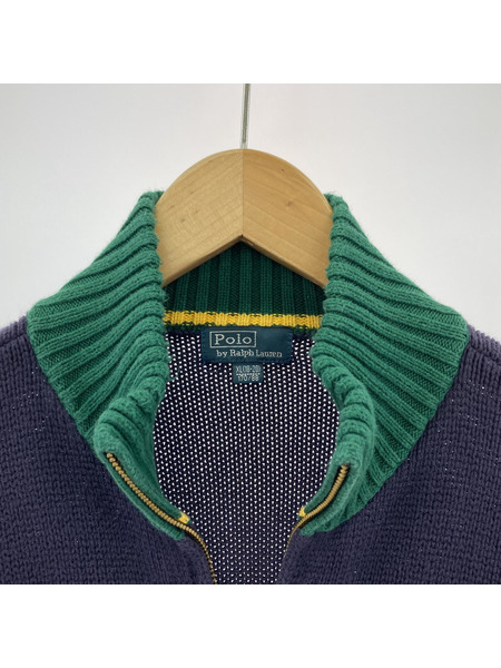 POLO RALPH LAUREN ニット・セーター ジップアップニット ネイビー