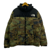 THE NORTH FACE ダウンジャケット nd92336/ヌプシ/カモ/緑系黒/XL