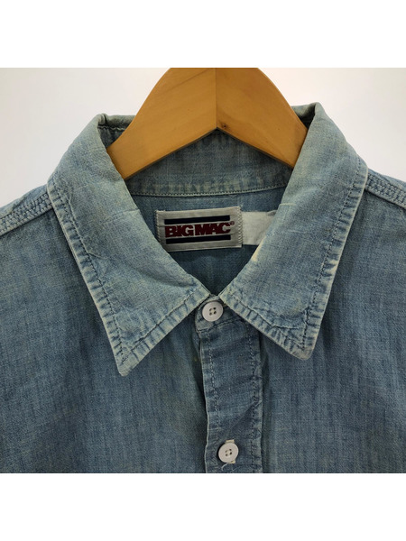 BIG MAC 長袖シャツ 80s USA製 シャンブレーシャツ (L)