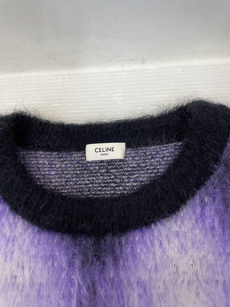 CELINE 22AW Argyle Mohair Blend Sweater アーガイルモヘヤ混ニット S