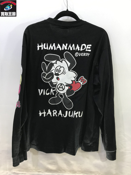 Human Made x Verdy Vick L/S T-Shirt M/ヒューマンメイド×ヴェルディヴィック/黒/Tシャツ
