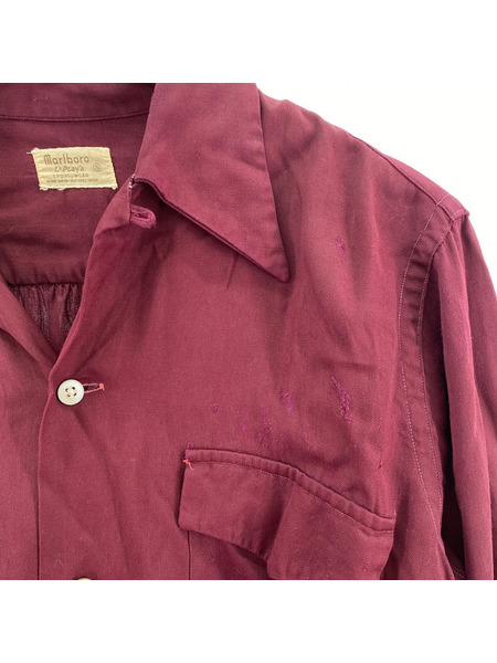 VINTAGE marlboro LaPLay'a L/Sレーヨンシャツ BOR (S)