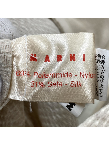 MARNI コットンナイロンジップジャケット　ベージュ　42