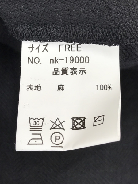 nachukara リネンロングシャツ ブラック[値下]