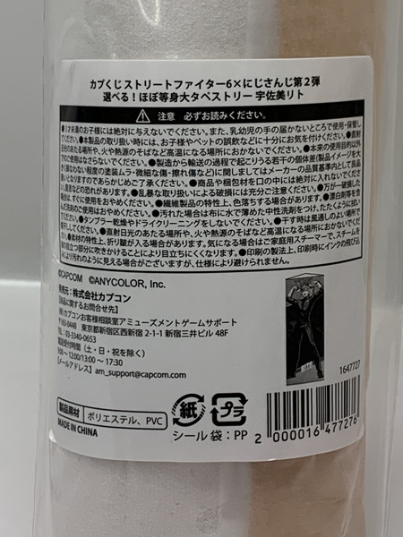 カプくじ ストリートファイター６×にじさんじ S-1-3 タペストリー 宇佐美リト 未開封 スト6 コラボくじ第2弾 ほぼ等身大 VTuber バーチャルYouTuber うさみりと