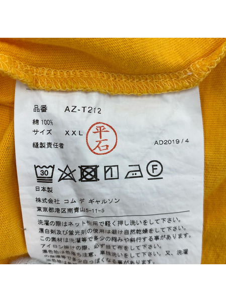 PLAY COMME des GARCONS 半袖Tシャツ・カットソー ハートワッペン オレンジ (XXL)