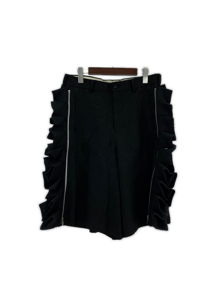 COMME des GARCONSHOMME PLUS 25SS フリル ショートパンツ S ブラック